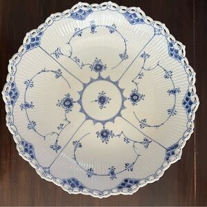 Royal Copenhagen Fluted Full Lace Large Footed Salad Serving Bowl